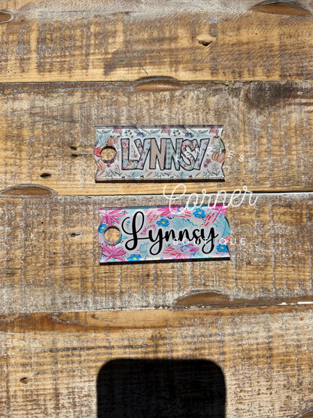 Blank Acrylic 40 oz name plate topper