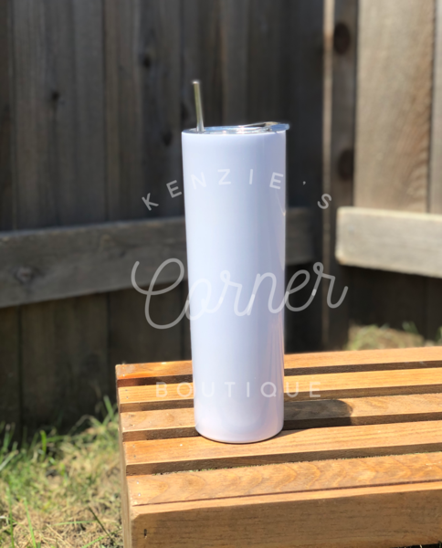 Blank 30 ounce straight skinny tumblers for sublimation – Kenzie's