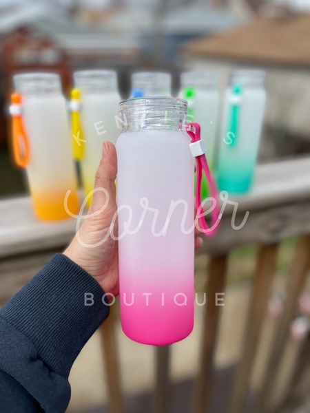 Blank 17 oz sublimation glass water bottles