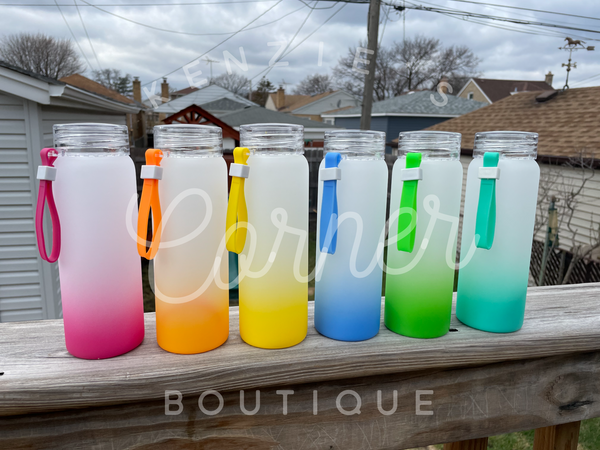 Blank 17 oz sublimation glass water bottles