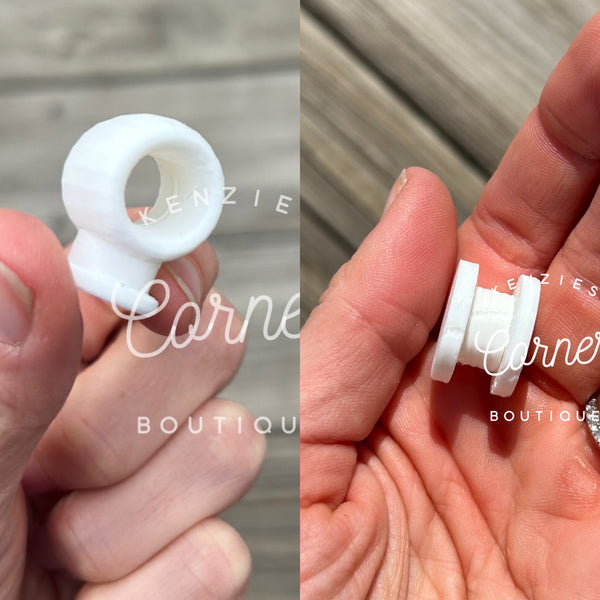 Perfect fit Bag tag plugs- flat back and keyring holder