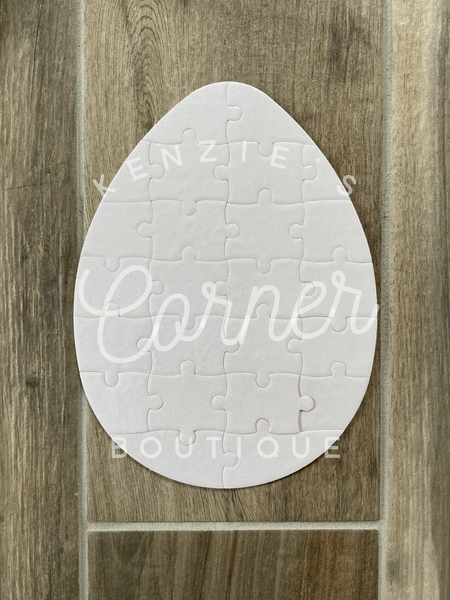 Blank Easter egg shaped puzzle for sublimation