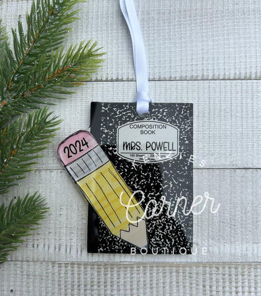 Blank Acrylic teacher ornaments