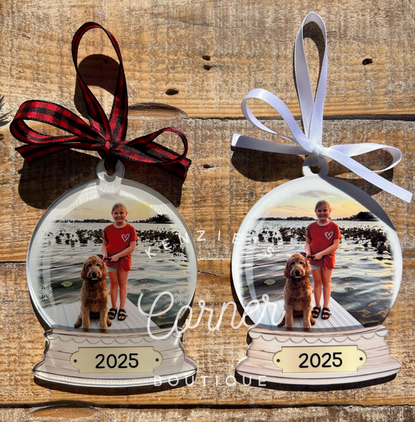 Blank Acrylic Snow globe ornament MM