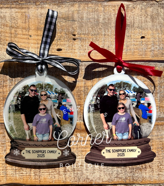 Blank Acrylic Snow globe ornament MM