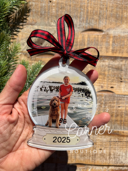 Blank Acrylic Snow globe ornament MM