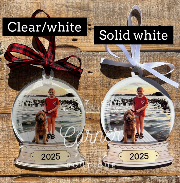 Blank Acrylic Snow globe ornament MM