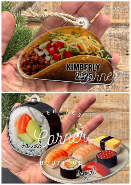 Blank Acrylic Food Ornaments