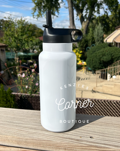 Blank 32 ounce water bottle with straw lid tumbler for sublimation