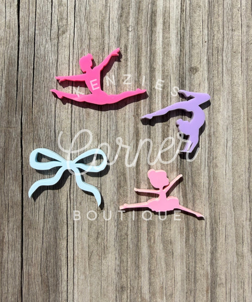 Customized Hair tie pony holder 3D acrylic bag tags