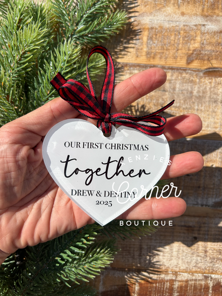 Blank Acrylic heart ornament  tag