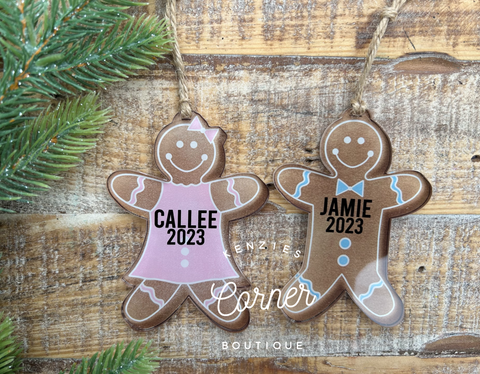 Blank Acrylic gingerbread ornaments