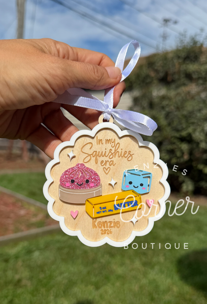 Customized Squishy wood and acrylic ornament