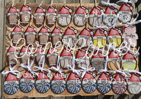 Blank Acrylic cheer and sports ornaments