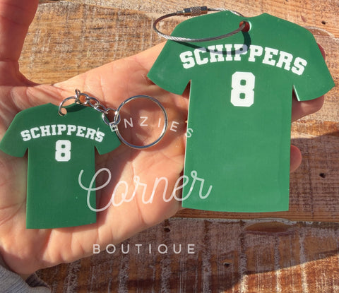 Blank Acrylic T-shirt shape shirt shape bag tag or keychain