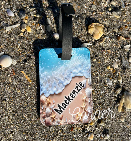 Blank sublimation faux leather double sided Luggage tag