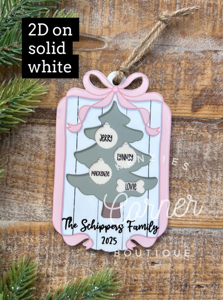 Blank Acrylic MM Christmas tree with ornaments Ornament 24 HOUR SALE!!
