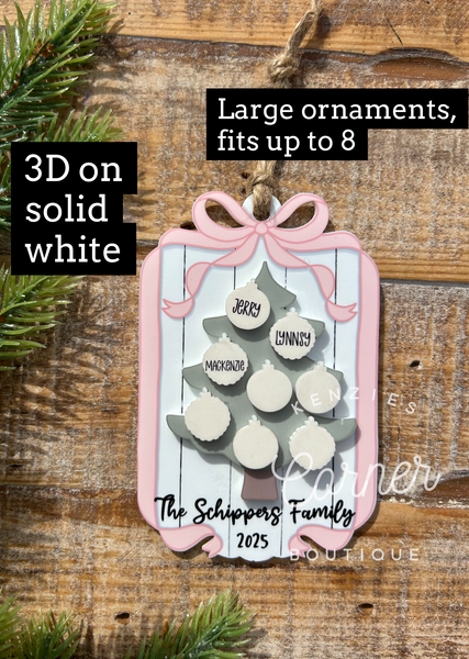 Blank Acrylic MM Christmas tree with ornaments Ornament 24 HOUR SALE!!