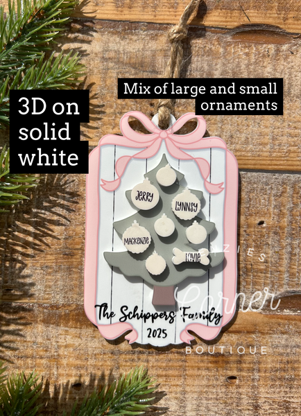 Blank Acrylic MM Christmas tree with ornaments Ornament 24 HOUR SALE!!