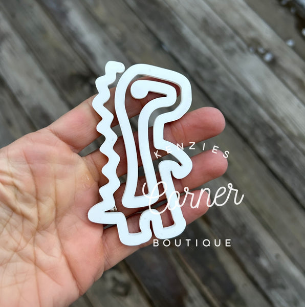 Blank Acrylic paper clip bookmark / bag clip paperclip dinosaur