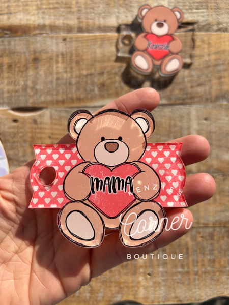 Blank Acrylic 40 oz name plate topper teddy bear