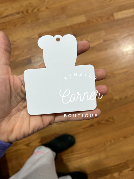 Blank Acrylic name plate bunny Easter tag