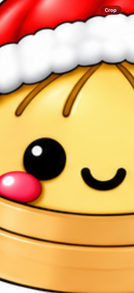 PNG file for the Santa hat dumplings