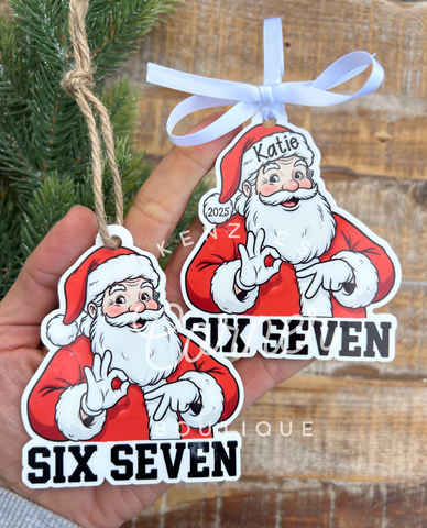 Blank Acrylic santa 67 ornament