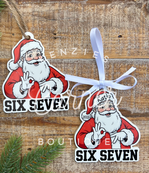 Blank Acrylic santa 67 ornament