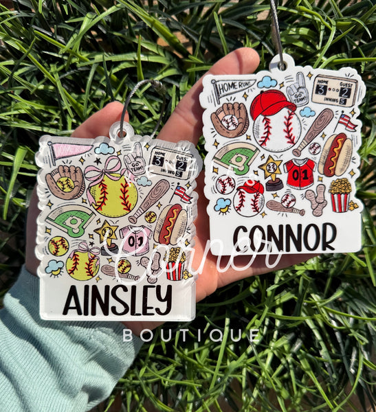 Blank Acrylic more images collage bag tag or charm MM