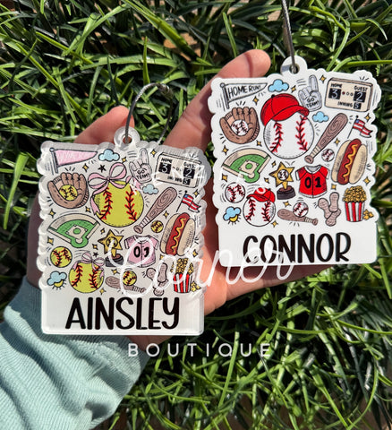 Blank Acrylic more images collage bag tag or charm MM