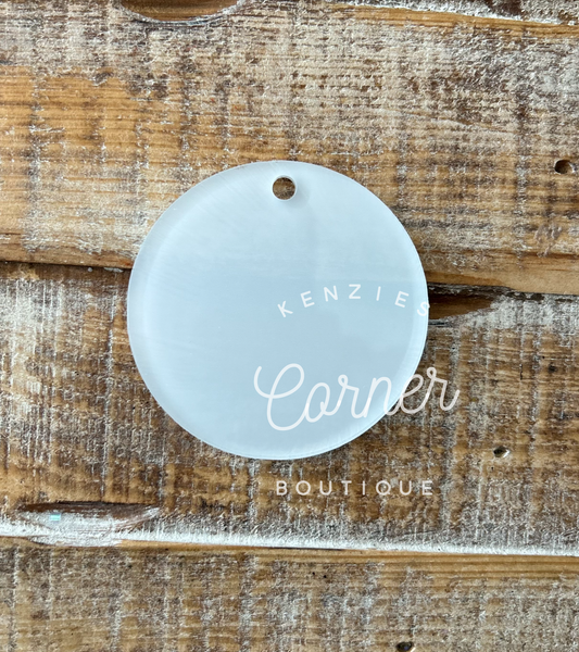 Blank Acrylic circle tag