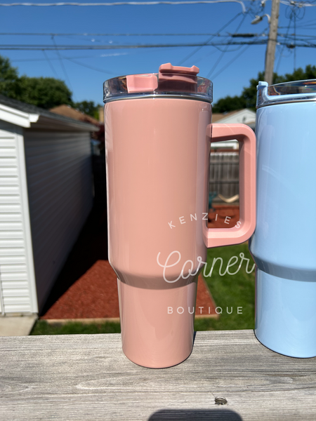 COLORS! Blank 40 ounce gloss tumbler for sublimation (clear lid)