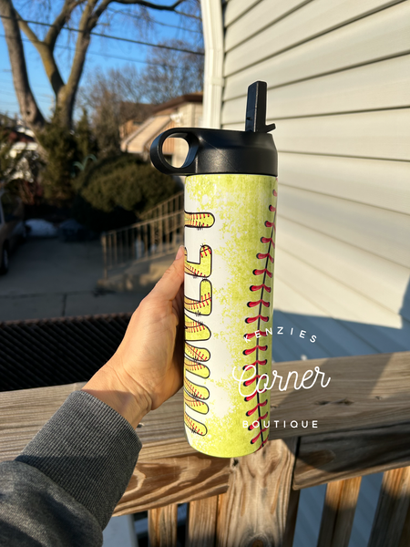 Blank 20 oz water bottle with STRAW lid tumbler for sublimation