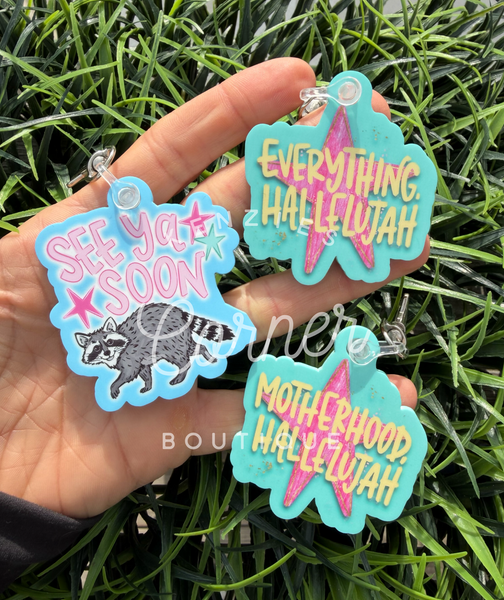 Completed Acrylic keychain shapes