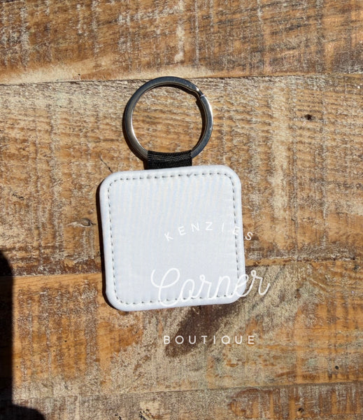 Blank sublimation glitter keychain key chain