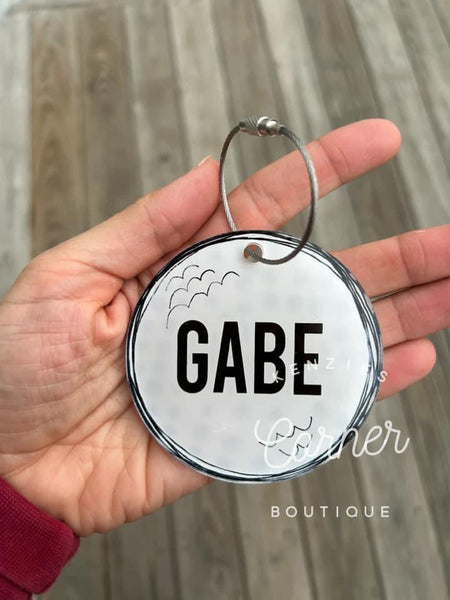 Customized Sport bag tag softball, basketball, baseball, soccer, volleyball, golf