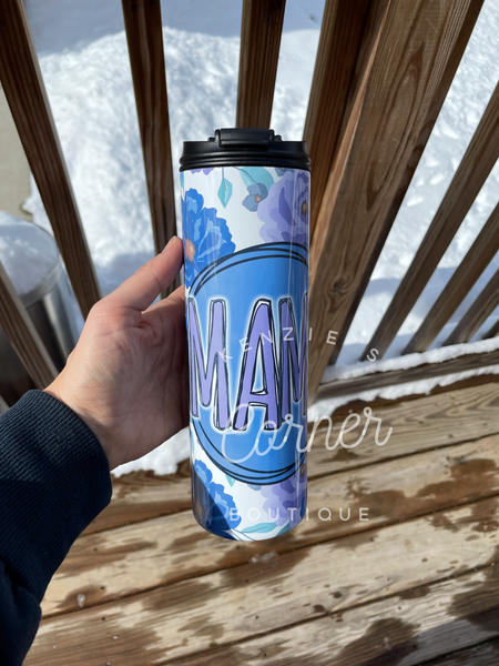 Blank Flip & Sip 20 ounce gloss straight skinny tumblers for sublimation