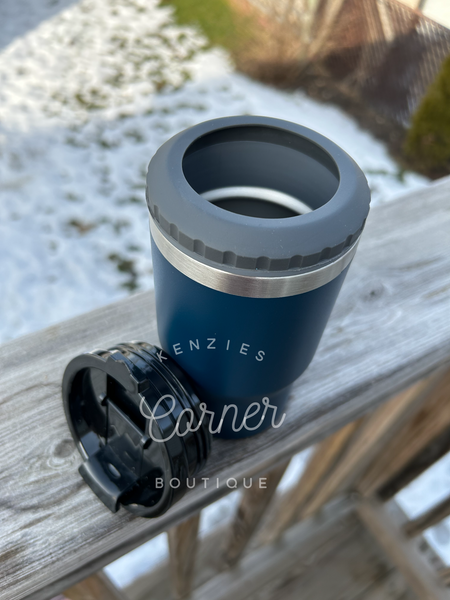 Blank 4-in-1 can cooler navy