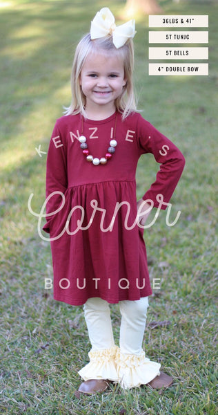 Cranberry 3/4 sleeve pocket tunic