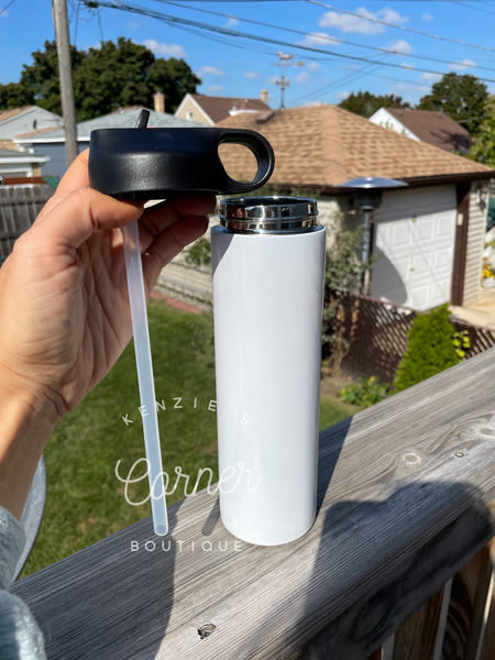 Blank 20 oz water bottle with STRAW lid tumbler for sublimation