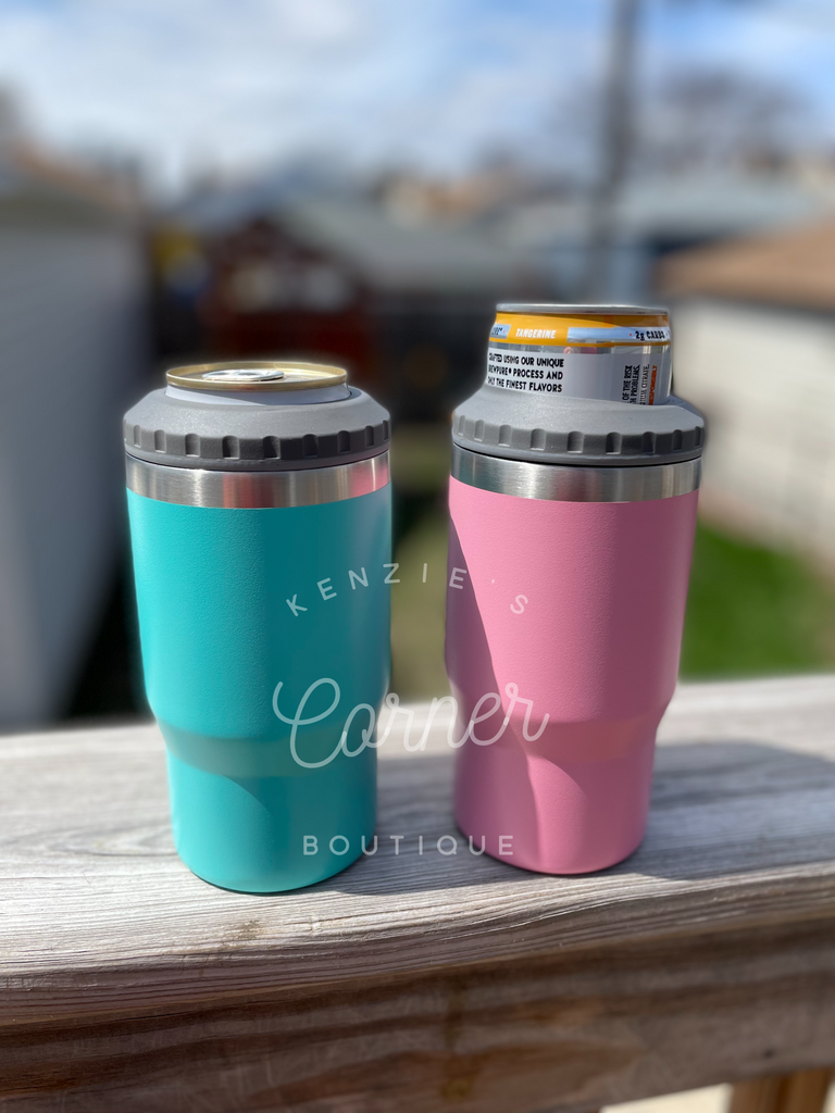 Blank powder coated 4-in-1 can cooler tumbler – Kenzie's Corner Boutique