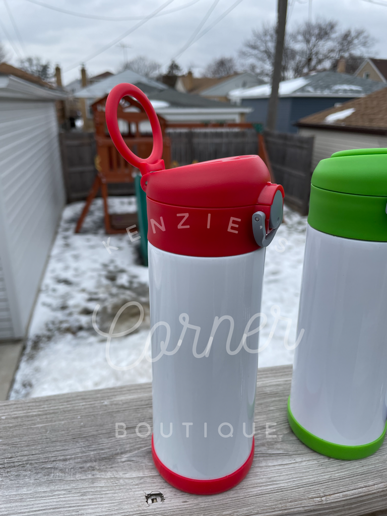 Blank 12 ounce flip top water bottle tumbler for sublimation – Kenzie's  Corner Boutique