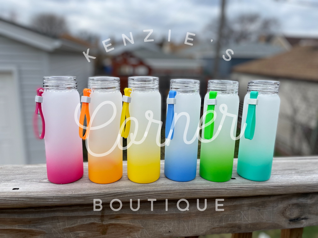 Blank 17 oz sublimation glass water bottles – Kenzie's Corner Boutique