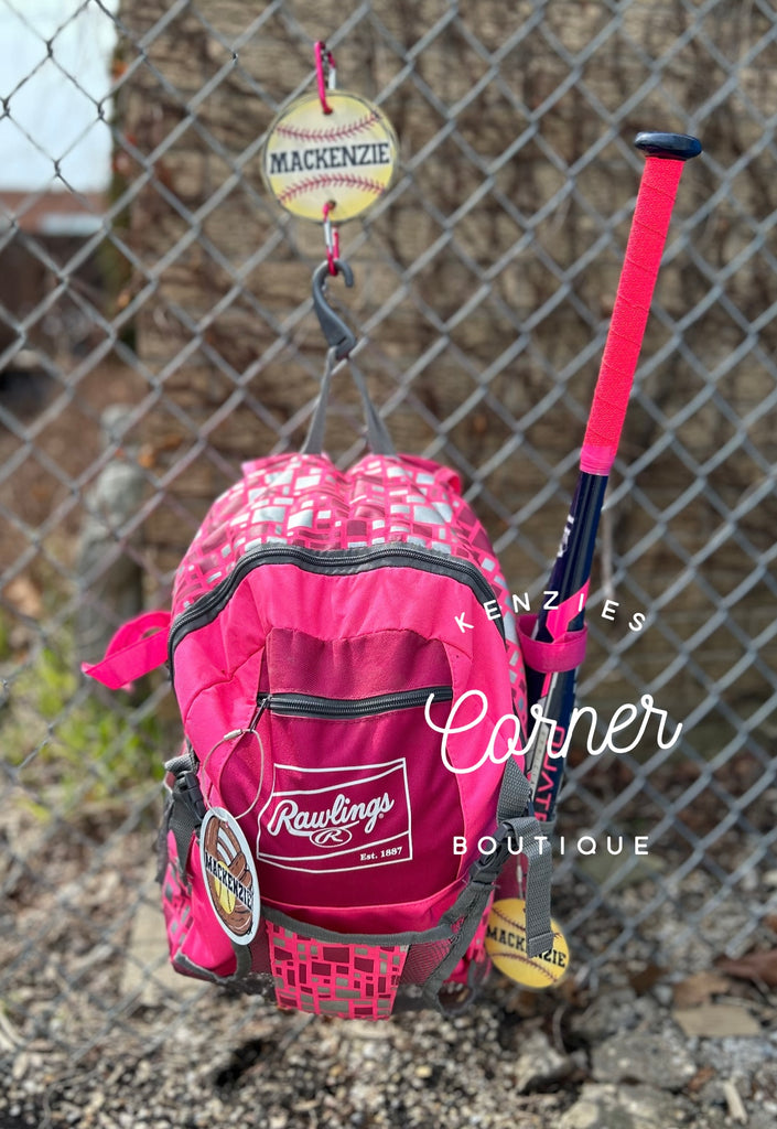Borsa Da Softball/baseball GOTECH Per Giovani E Adulti, Zaino Con Gancio Da Recinzione, Camouflage Rosa, 8 Tasche