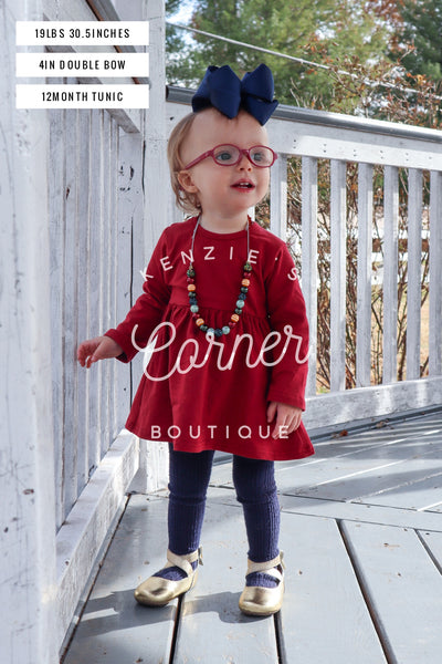 Cranberry 3/4 sleeve pocket tunic