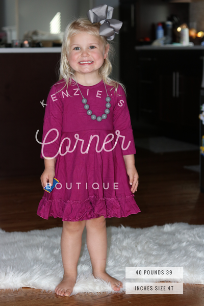 3/4 sleeve plum tunic =