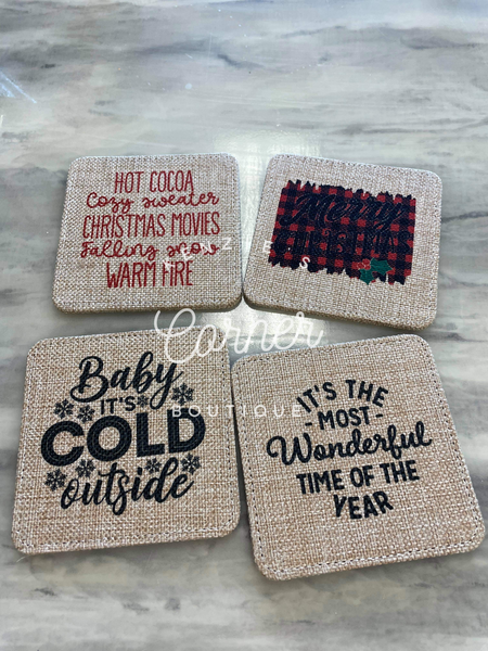 Blank sublimation burlap coasters (2)