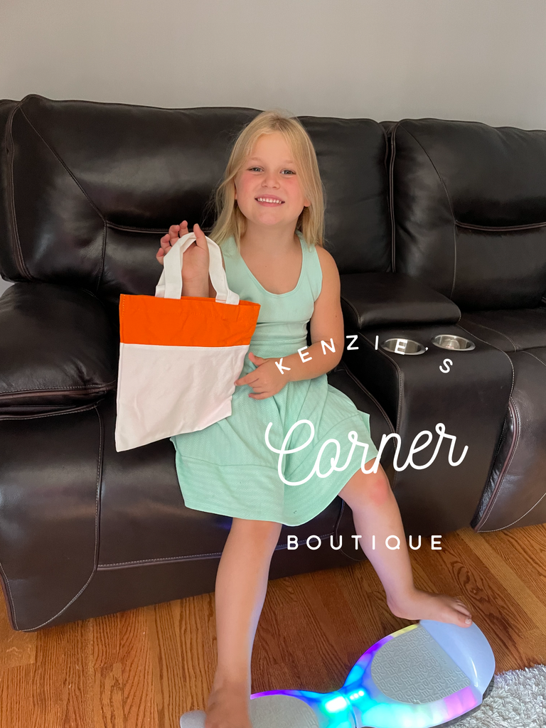 Blank black lined top sublimation canvas tote bag – Kenzie's Corner Boutique