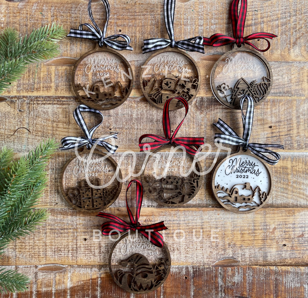 Merry Christmas acrylic ornaments – Kenzie's Corner Boutique